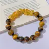 Sha Jin dominante piedra ojo de tigre fortuna valiente pulsera tienda de oro con cuentas de transferencia pulsera valiente venta al por mayor en vivo