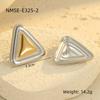 Aretes de combinación de colores transfronterizos de Europa y Estados Unidos, acero inoxidable, estrella de cinco puntas, aretes de amor, lujo ligero, geométricos, que no se decoloran, aretes de personalidad para mujer