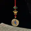 Cordón para Teléfono Móvil Original Tejido a Mano Ocho Santos Patronos 1.5 Thangka Pintado en Oro Colgante para Teléfono Móvil Colgante para Bolso Unidad USB