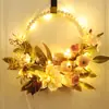 Guirnalda Decorativa de Flores Artificiales y Cuentas de Madera Transfronteriza Anillo de Cuentas Maria para Ventana de Sala de Estar Escandinava Pasillo de Boda Pared