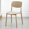 Silla de comedor nórdica moderna y sencilla, mesa y silla de comedor gruesas para el hogar, silla de plástico apilable, silla comercial informal con respaldo.