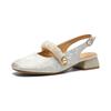 ZHR Sandalias y Pantuflas de Nuevo Estilo Chino para Mujer Verano 2024 Nuevas Sandalias de Estilo Chino Sandalias Baotou de Aspecto de Alta Gama con Falda