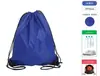 Bolsa escolar de poliéster oxford com cordão para armazenamento de roupas esportivas ao ar livre, bolso traseiro com cordão para pescoço
