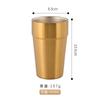 Vaso de agua de acero inoxidable 304 estilo coreano restaurante vaso de té aislado de doble capa vaso de cerveza dorado para barbacoa vaso para leche vaso para bebidas