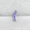 Pendientes Curvos de Aleación de Titanio Astmf-136 con Fila de Circonitas Titanio G23 Nuevas Circonitas Pendientes para Labio Joyería para Piercing Cabeza