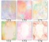 Pintura de acuarela estilo floreciente sombreado a doble cara papel adhesivo de doble cara escritura de cartas impresión de cartas papelería de invitación papel A4