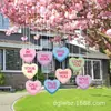 Decoraciones Populares Transfronterizas para Colgar en el Césped del Día de San Valentín Corazones de Colores Adornos de Plástico en Forma de Corazón para Exteriores para Bodas