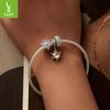 Pulsera de invierno de copo de nieve de plata Ziyun de nicho de alta calidad para hacer uno mismo, cuentas europeas y americanas de Navidad, cuentas de plata s925, cuentas sueltas