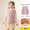 Chaleco de forro polar para niños, unisex, nueva prenda exterior de otoño/invierno, chaleco cálido para bebés, chaleco de otoño e invierno