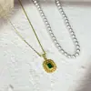 Moda para el Trayecto Collares de Perlas en Capas para Mujer con Colgantes de Piedras Preciosas, Diseño de Nicho de Lujo Ligero con un Toque de Alta Gama, Accesorios Simples y Versátiles