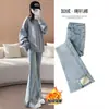 Jeans de microcampana de color claro para mujer, Otoño/Invierno 2026, Tiro alto, Cubren las caderas, Estilizadores, Jeans de campana, Largo extendido, Abertura, Pantalones de campana, Tallas grandes