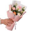 Ramo de Rosas Tejidas para el Día del Maestro, Ramo de Hilo Tejido Hecho a Mano, Producto Terminado, Regalo para Maestro de Escuela Primaria, Flores Eternas