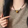 Collar Colgante de Cerámica Vidrio Acrílico Cuentas Cadena de Clavícula Elegante con Estilo de Nicho Estilo Étnico Joyería de Alta Gama