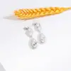 Brincos Geométricos de Zircônia de Alta Qualidade em Formato de Gota d'Água, Luxo Leve, Estilo Nicho, Elegantes, Pingentes de Orelha em Gota d'Água Emagrecedores, Presilhas de Orelha, Acessórios de Orelha para Mulheres