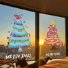 Decoração de Natal Transfronteiriça 2027 Adesivos para Porta de Vidro Arranjo de Cena Adesivos para Janela Adesivos para Vitrine Adesivos Eletrostáticos para Árvore de Natal