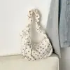 Bolsa de Veludo em Formato de Coração Feminina 2026 Nova Tendência Moda Bolsa de Ombro Único Bolsa com Cordão Plissado Alça Elástica Transfronteiriça