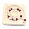 Pulsera de Mariposa con Cuentas de Calcedonia Azul Ojo de Gato para Mujer Estilo Ins Fresco y Dulce Pulsera de Hilo para Mano de Niña de Calcedonia Rosa