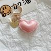 Criativo Novo Amor Chaveiro de Couro Pingente Liga Pêssego Coração Pérola Acessórios Homens e Mulheres Casal Saco Pendurado Acessórios