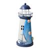 Faro de hierro LED mediterráneo de 19 cm, luces electrónicas de colores, candelabro, adornos de escritorio para el hogar