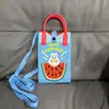 Bolso de Teléfono Móvil a Cuadros para Mujer Bolso Cruzado de Hombro Pequeño Lindo Ligero Bolso Tejido Bolso de Punto