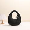 Bolso de Paja Tejido a Mano de Color Sólido de Moda Nuevo Nicho Borla Bolso de Paja Tejido a Mano Bolso de Playa para Vacaciones junto al Mar para Mujer