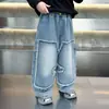Pantalones para Niños Niños Otoño Bebé Niños Estilo Coreano Fresco Ropa de Abrigo Pantalones Largos Niños Primavera y Otoño Nuevos Jeans para Niños