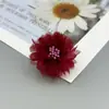 Pieza de malla estilo coreano con núcleo de flor de 4 cm, hecha a mano, para ropa DIY, zapatos de playa, accesorios para el cabello de flores, materiales, accesorios de joyería, fábrica