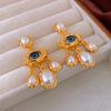Pendientes de plata de primera ley con forma de alfiler para mujer, aretes de diamantes, estilo retro, ligeros, de lujo, de alta gama, venta al por mayor