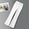 Calça Jeans Feminina White Slave Verão 2024 Fina Cintura Alta Solta Versátil Aparência Alta e Magra Calça Sino Feminina