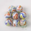 20 25mm porcelana blanca rojo amarillo azul flor redonda canicas de vidrio 2.5cm crema azul cielo morado flor redonda grande bola