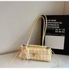 Bolso de Mano Nuevo y Elegante de Cuadros Nube para Mujer, Bolso de Hombro y Axila Ins de Tendencia y Moda de Nicho