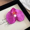Grampo de cabelo de imitação de phalaenopsis Grampo de cabelo de flor de alta qualidade Grampo de cabelo feminino Cabeça de flor 2024 Novo grampo de bico de pato lateral Headwear
