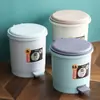 Papelera Creativa Conveniente con Tapa Hogareña Baño Sala de Estar Cubo de Basura de Pie Cocina Cubo con Barra Deslizante