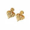 Pendientes de Acero de Titanio con Diseño de Flor Calada de Moda Ins Nuevo Galvanizado al Vacío en Oro de 18 Quilates Pendientes de Acero Inoxidable que No se Desvanecen Pendientes