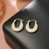 Brincos de Bolsa Populares com Zircônia Brilhante, Estilo Retro de Hong Kong, Moda de Alto Padrão, Brincos Exquisitos e Versáteis, Joias Estilo Deusa