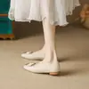2026 Nuevos Zapatos Planos de Trabajo de Suela Blanda Primavera y Verano, Estilo Hada, Boca Baja Versátiles, Zapatos Mocasines Cómodos de Cuero Suave, Simples