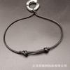 Collar de cuerda de cera ovalada geométrica simple para mujer, joyería transfronteriza europea y americana, collar con colgante hueco irregular con personalidad