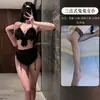 Lencería sexy, conjunto de tres piezas de niña linda, chica conejito, estilo puro e inocente, uniforme de sirvienta