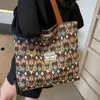 Bolsa de Lona Personalizada da Moda Transfronteiriça Novo Estilo Grande Capacidade Casual para o Dia a Dia Bolsa Tote Tendência Nicho Celebridade da Internet Bolsa de Ombro