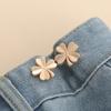 Hebilla de cintura de trébol de cuatro hojas, hebilla desmontable, costura sin clavos, botón de cintura, jeans, cintura grande, cambio pequeño, artefacto adelgazante de cintura