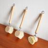 Cepillo de Sisal para Ollas para Uso Doméstico, Cepillo de Bambú con Mango Largo para Lavar Ollas y Platos, Cepillo con Mango de Bambú para Limpieza de Cocina, Eliminar Sarro y Grasa