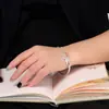 Personalidade Produto de Prata Prata Pura 999.9 Simples Leve Luxo Aberto Nó de Bambu Pulseira Moda Versátil Nicho Pulseira de Personalidade