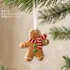 Novas decorações de árvore de Natal transfronteiriças, enfeites para pendurar, guirlandas, pingentes de Natal DIY de casa de pão de gengibre, pingentes de homem de pão de gengibre de resina