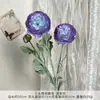 Flor de Loto de Terciopelo Artificial de Tres Cabezas, Producto Terminado para Arreglos de Boda, Decoración de Arreglo Floral de Sala de Estar de Gama Alta
