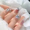 Broca para uñas Flash K9 con punta inferior, forma de diamante multicorte, alta calidad, cuadrada, gruesa, con forma de corazón torcido, joyería para uñas blancas al por mayor