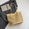 Bolso Cesta Tejido de Moda y Estilo con Diseño Hueco, Alto Valor Estético, Bolso de Hombro Tipo Tote, Moderno y Único, Bolso de Axila de Gran Capacidad