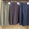Pantalones de Falda Casual para Mujer Estilo Japonés Pantalones Casuales 25 Nuevos Cintura Elástica Versátiles Adelgazantes Pierna Ancha Recortados 479399