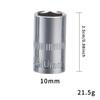 Manga Hexagonal Pequeña de Vuelo de Manga Corta de 1/4" Acero Cromo Vanadio Cabezal de Manga 4-14mm Herramientas de Reparación de Automóviles Venta al por Mayor
