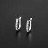 Hebilla de oreja de plata esterlina para mujer, diseño en forma de U con diamantes, estilo coreano, simple, elegante, combinable, para dormir, nuevo estilo de elección libre