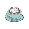 Insignia de Serie de Animales Taza de Té Dibujos Animados Gato/Capibara/Serpiente/Patrón Sost Creativo Broche Estilo Lindo Accesorios